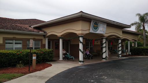 Entrance of a healthcare facility with a welcoming design.