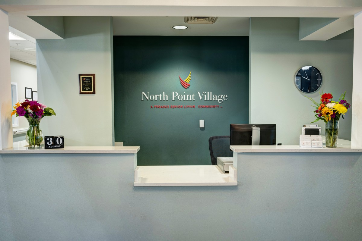 Reception area of North Point Village.