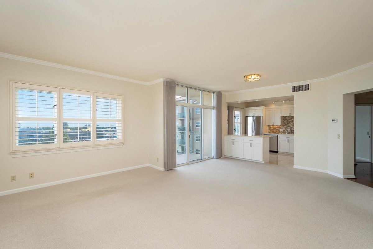 Spacious apartment living room with ample natural light and an open layout.