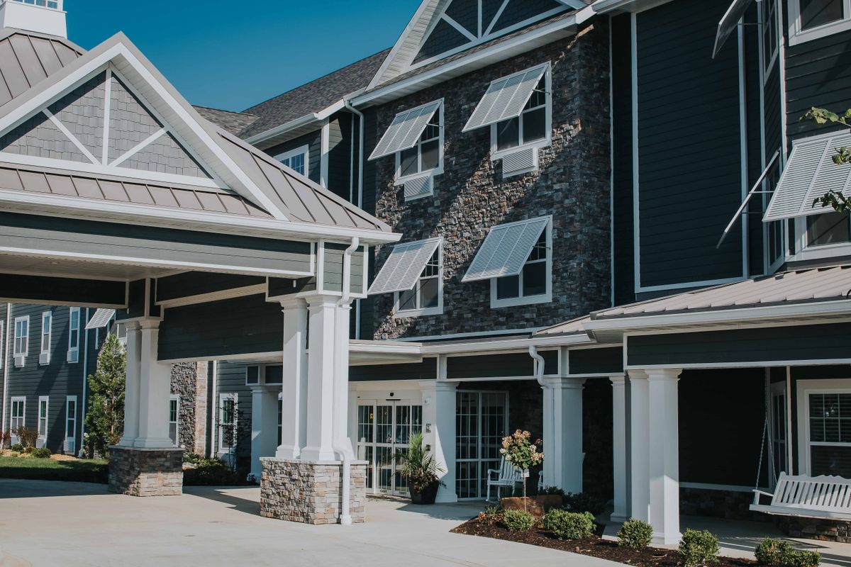 A modern hotel exterior with a welcoming entrance.