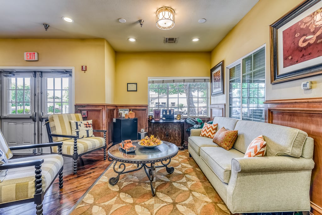 A cozy living room with stylish furniture and inviting decor.