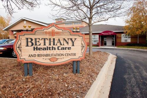 Entrance of Bethany Health Care and Rehabilitation Center with visible signage.