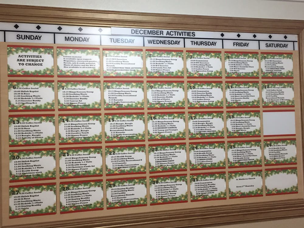A weekly meal schedule displayed on a board.