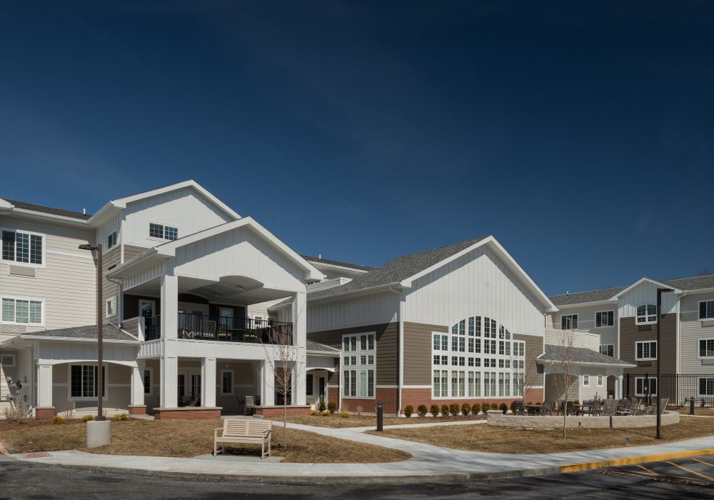 A modern residential building with a spacious, well-designed exterior.