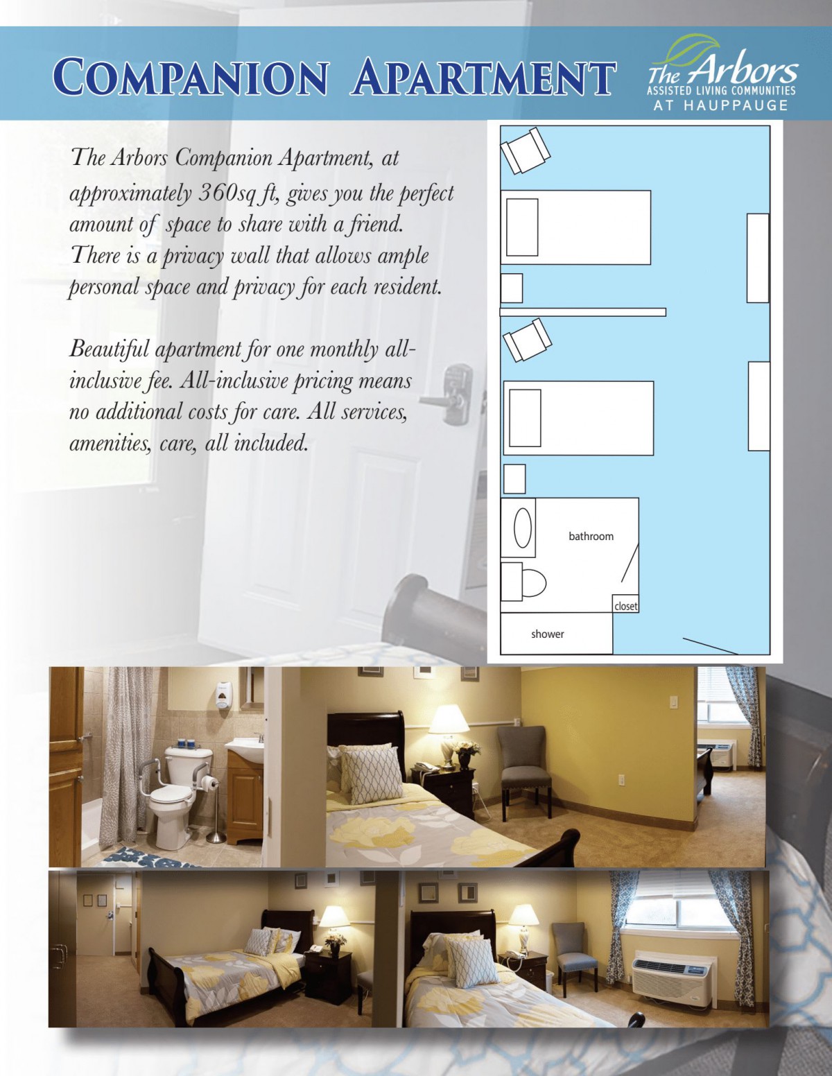 A spacious one-bedroom apartment with a modern interior design and functional layout.