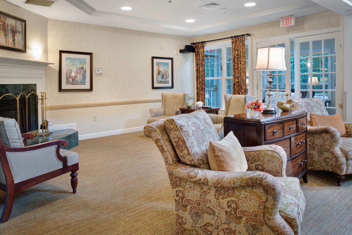 A cozy living room with comfortable furniture and elegant decor.