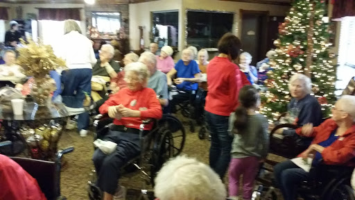Seniors enjoying a festive gathering at the community center.