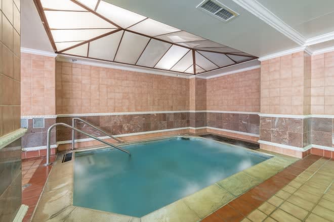 An inviting indoor spa pool with a serene atmosphere.