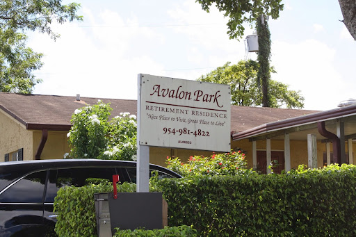 A sign for Avalon Park, indicating a residential community.