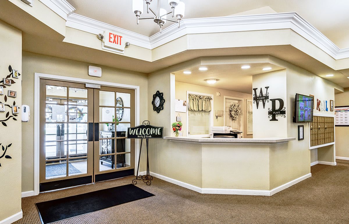 A welcoming lobby and reception area with modern decor.