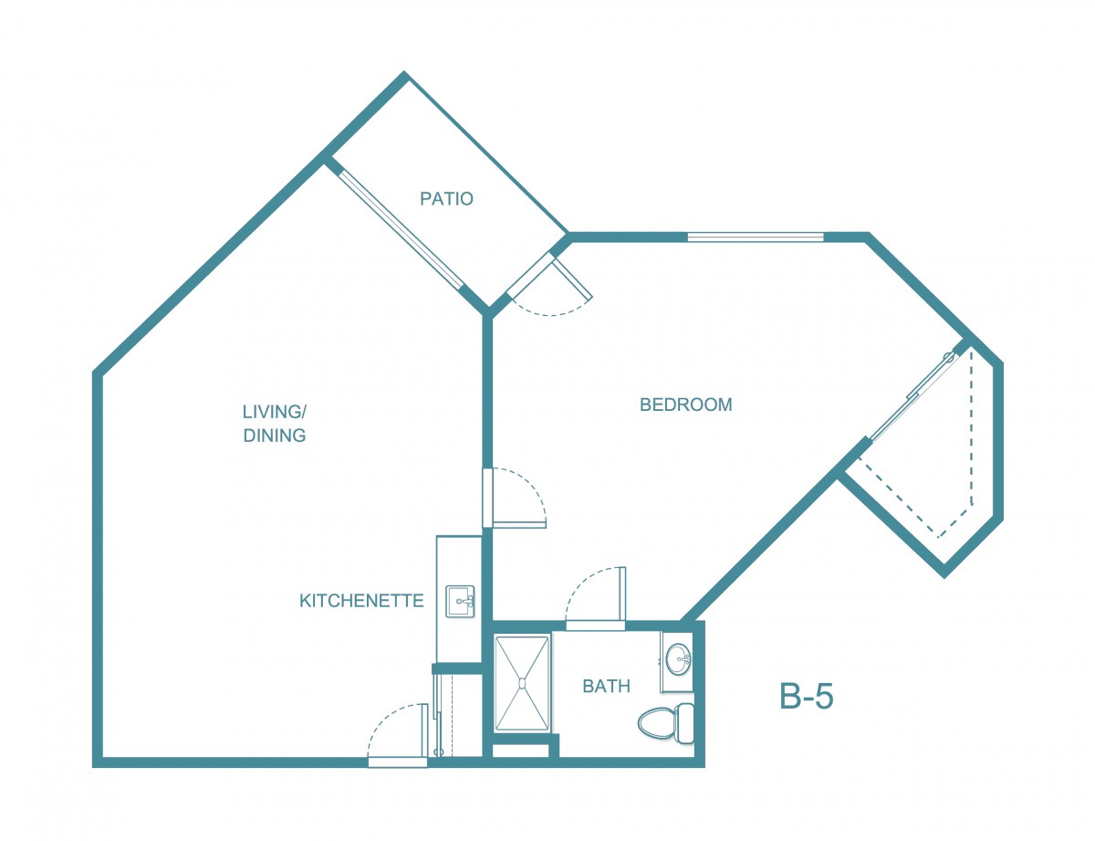Floor plan of a residential apartment unit.