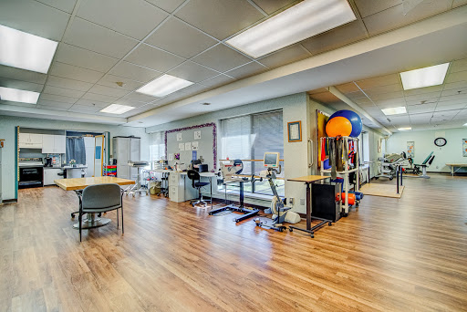 A modern physical therapy clinic equipped for rehabilitation and exercise.