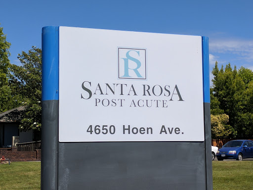 Sign indicating the location of Santa Rosa Post Acute on Hoen Avenue.