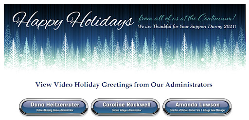 Warm holiday greetings from our administration team, expressing gratitude and best wishes for the season.