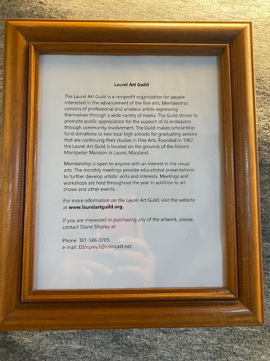 A framed document containing important information.