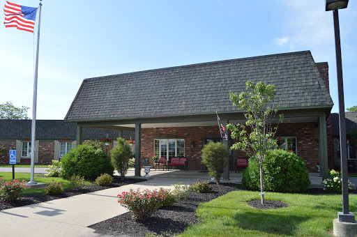A welcoming community center surrounded by well-maintained landscaping.