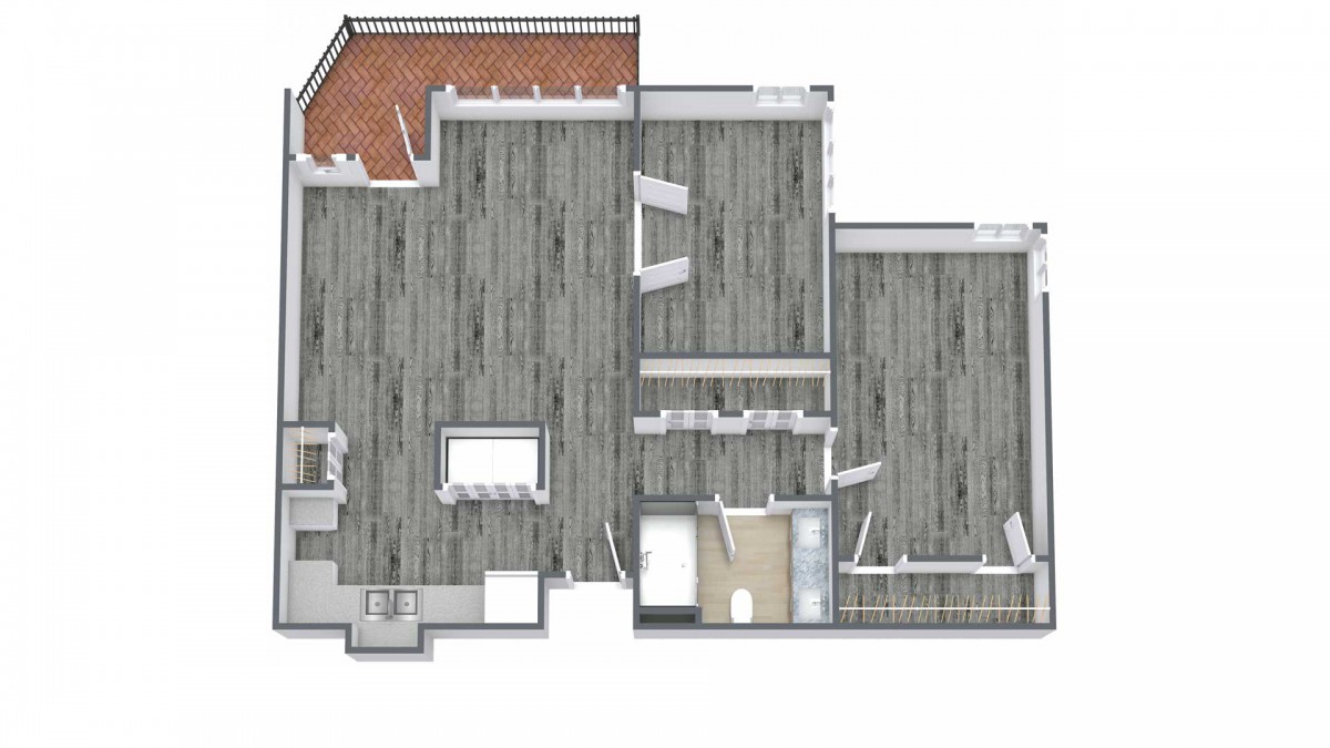 A detailed floor plan showcasing the layout of a residential space.