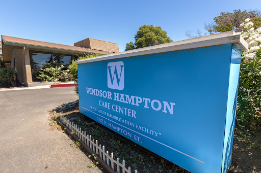 The entrance sign of Windsor Hampton One Center, a healthcare facility, showcasing a modern design.