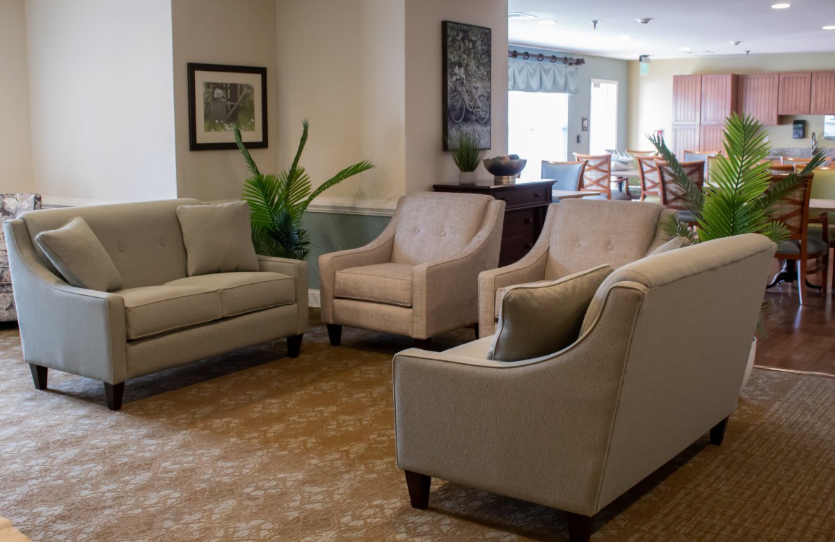 A cozy living room with stylish furniture and elegant decor.