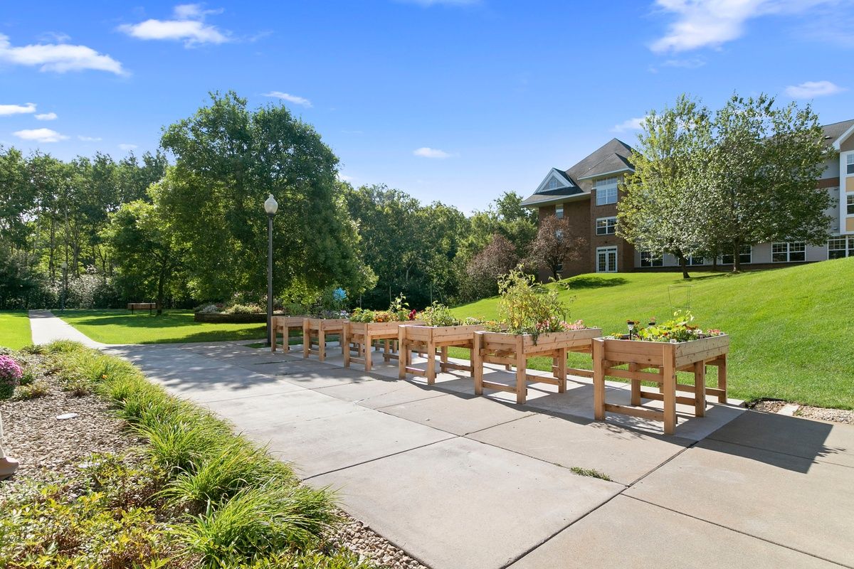 A beautiful house with a long driveway surrounded by lush greenery on a sunny day.