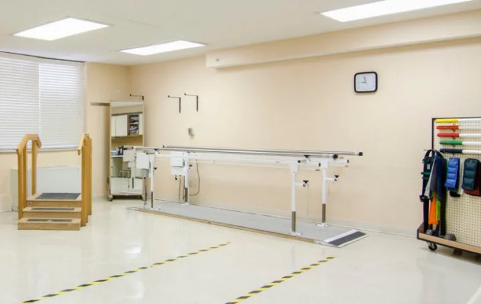 A clean and organized laboratory space with scientific equipment.