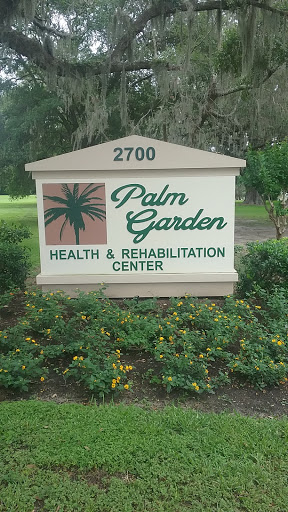 Sign for Palm Garden Health & Rehabilitation Center located at 2700.